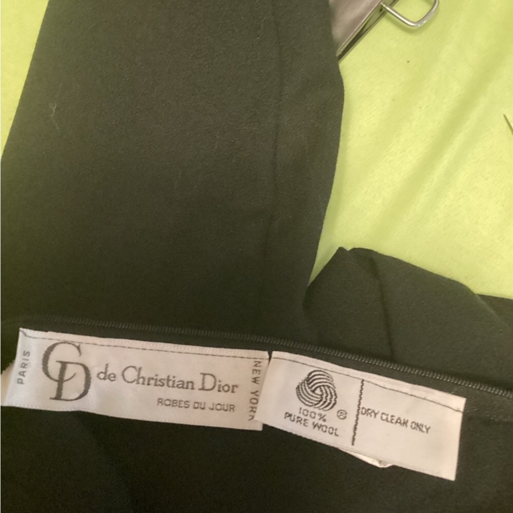 Christian Dior Vintage 100% Wool sheath dress Sz 10 - Picture 10 of 12